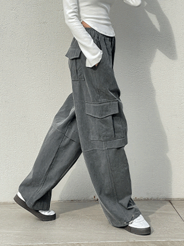 Taken 피그먼트 워싱 카고 와이드 조거 팬츠 (3color) - 모델분도 구입하신 고급스런 카고 팬츠
